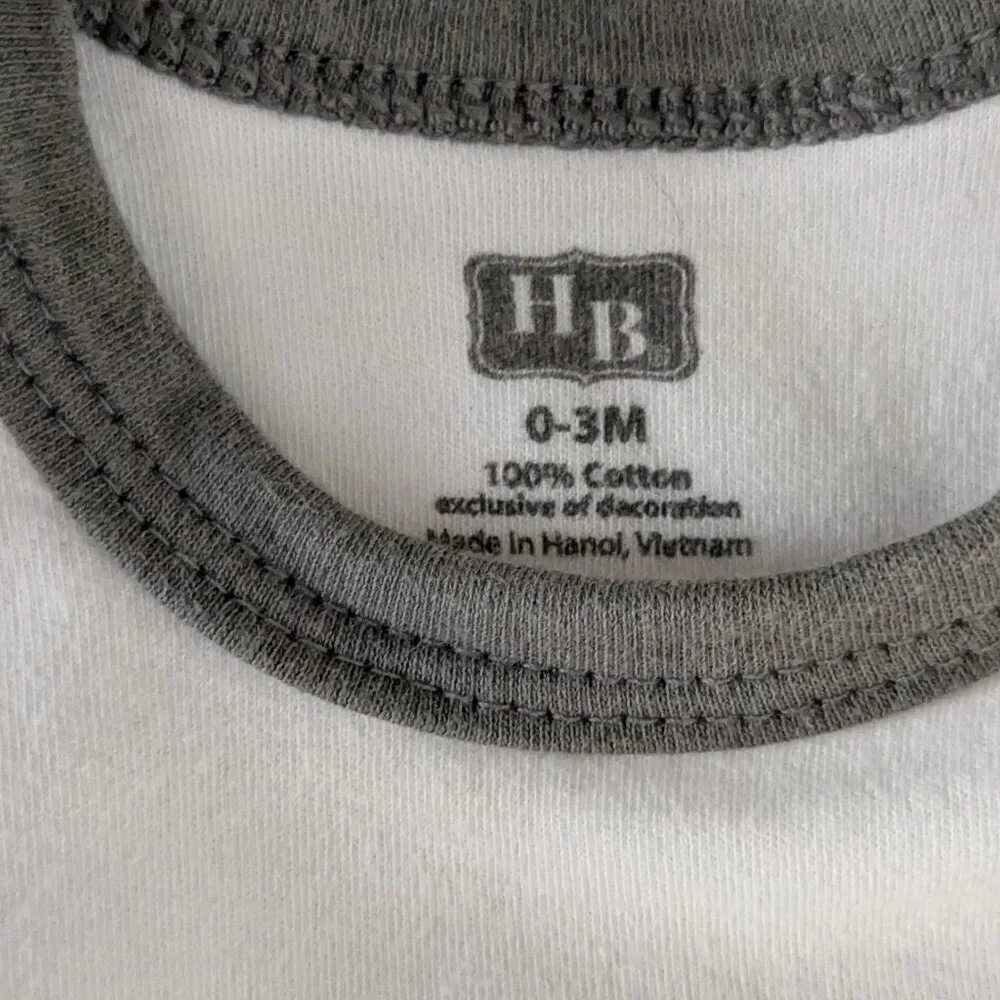 Set of 3 Newborn Baby Boy Onesie & Short-All's; 1 Red, 1 Gray; Size NB